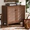 Baxton Studio Coolidge Walnut Finished 4-Shelf Wood Shoe Storage Cabinet 156-9387 - alternate 5